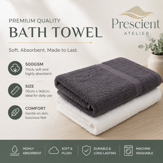 Prescient Atelier Bath Towel 100% cotton 500GSM